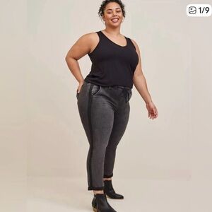 Torrid Drawstring Pull-on Charcoal Boyfriend Jeans - Size 2R 18-20
